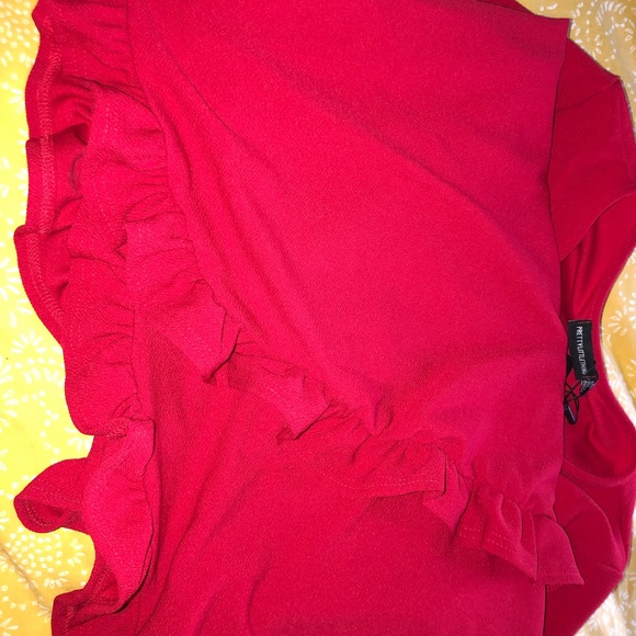 PLT Red Ruffle Dress - Picture 2 of 6